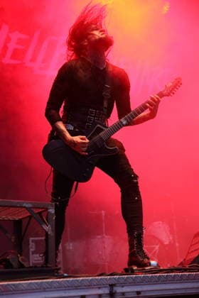 Vulture King von der Band Hell Boulevard als Support für Mono Inc. bei einem Open-Air-Konzert am Waschhaus in Potsdam, 28. August 2026. Hell Boulevard Konzert Potsdam