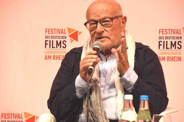Filmgespraech Film Rückkehr nach Montauk . Volker Schlöndorff Regisseur Filmvestival Ludwigshafen Ehrenpreistraeger Ludwigshafen 28.08.2026 am Rheinufer 22.Festival des Deutschen Films 2026 Foto Ludwigshafen