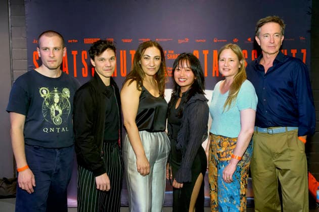 Gast, Sebastian Urzendowsky, Alev Irmak, Chen Emilie Yan, Julia Jentsch und Arnd Klawitter bei der Premiere des Kinofilms Staatsschutz im Cinenova. Köln, 28.08.2026