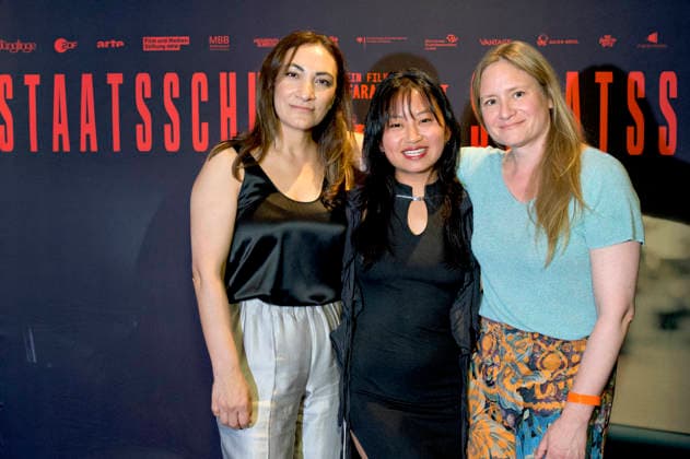 Alev Irmak, Chen Emilie Yan und Julia Jentsch bei der Premiere des Kinofilms Staatsschutz im Cinenova. Köln, 28.08.2026