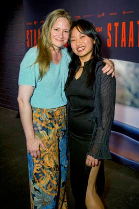 Julia Jentsch und Chen Emilie Yan bei der Premiere des Kinofilms Staatsschutz im Cinenova. Köln, 28.08.2026