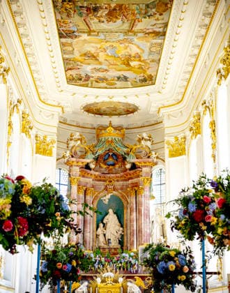29-08-2026 Wedding of Countess Marie-Therese von Waldburg zu Zeil und Trauchburg with Prince Philipp von Oettingen-Wallerstein in the St. Verena Church in Bad Wurzach. Â  Copyright: xPPEx