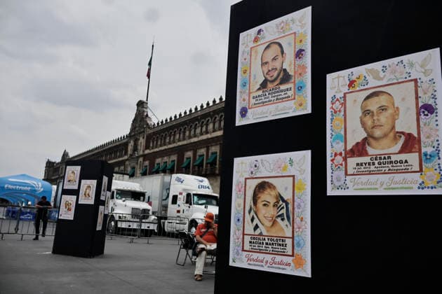 August 29, 2026, Mexico City, Cdmx, Mexico: A group of 140 relatives of victims of enforced disappearanceÃ¢â‚¬including parents, aunts and uncles, children, grandchildren, and grandparentsÃ¢â‚¬gathered to protest in Mexico CityÃ¢â‚¬â ¢s ZoÂ³calo, right next to the National Palace. Seventy of them traveled from Monterrey, Nuevo LeoÂ³n; they have been searching for family members abducted by the Zetas cartel during the administration of former President Felipe CalderoÂ³n. Others came from Guanajuato, Guerrero, YucatoÂ¡n, the State of Mexico, Mexico City, MichoacoÂ¡n, Morelos, Oaxaca, San Luis PotosoÂ­, and Tamaulipas. Ahead of the International Day of the Victims of Enforced Disappearance, and as part of activities organized by th  - ZUMAp204 20260829_zip_p204_030 Copyright: xJosuexPerezx