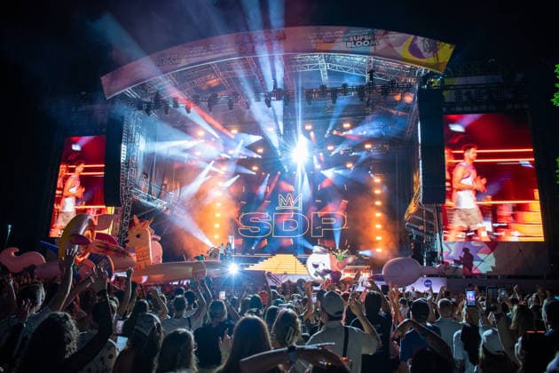 Die deutsche Band SDP bei ihrem Auftritt auf dem Superbloom Festival im Olympiapark in München am 29.08.2026. München Olympiapark Bayern Deutschland