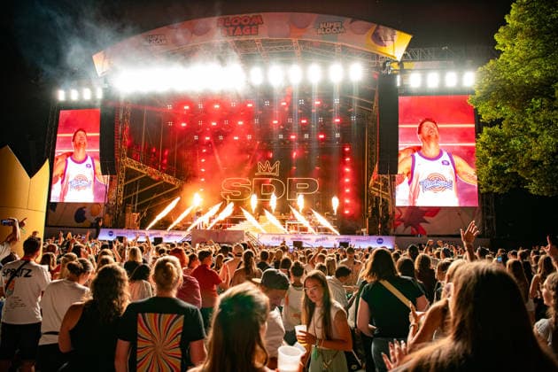 Die deutsche Band SDP bei ihrem Auftritt auf dem Superbloom Festival im Olympiapark in München am 29.08.2026. München Olympiapark Bayern Deutschland