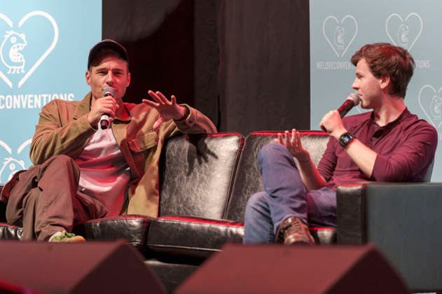 Daniel Bonjour und Chandler Riggs auf der German Walker Con 2026 in der Turbinenhalle. Oberhausen, 29.08.2026