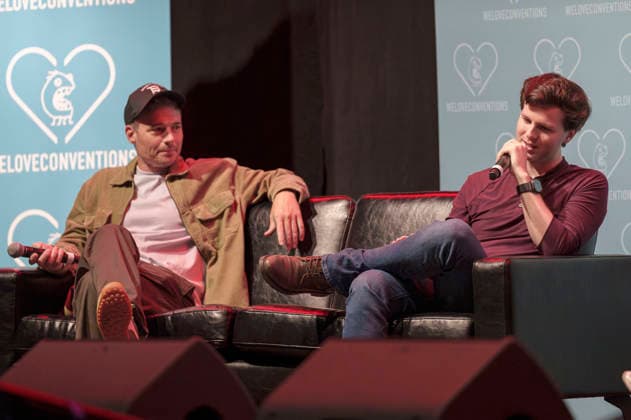 Daniel Bonjour und Chandler Riggs auf der German Walker Con 2026 in der Turbinenhalle. Oberhausen, 29.08.2026
