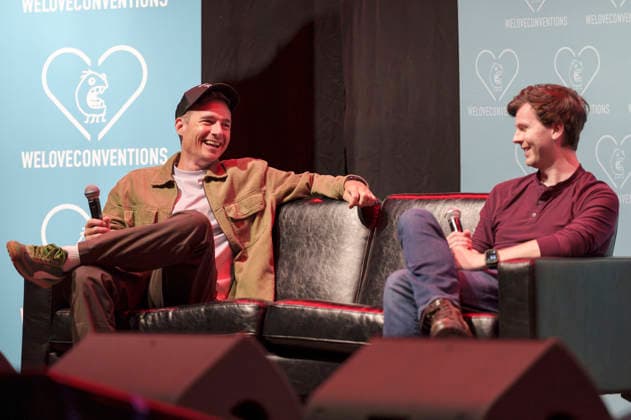 Daniel Bonjour und Chandler Riggs auf der German Walker Con 2026 in der Turbinenhalle. Oberhausen, 29.08.2026