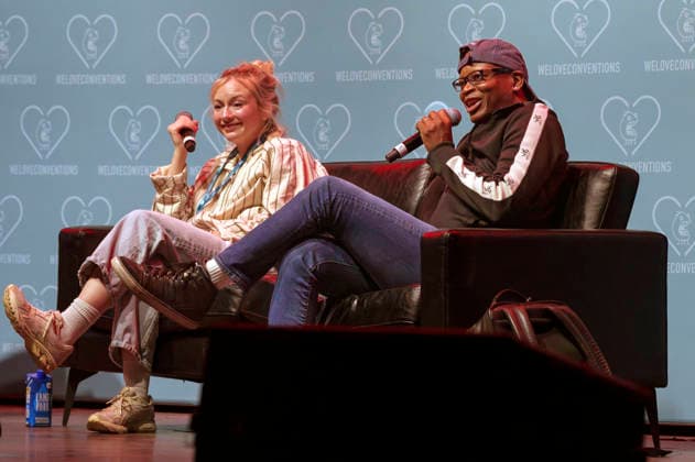 Emily Kinney und Lawrence Gilliard Jr. auf der German Walker Con 2026 in der Turbinenhalle. Oberhausen, 29.08.2026