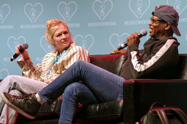 Emily Kinney und Lawrence Gilliard Jr. auf der German Walker Con 2026 in der Turbinenhalle. Oberhausen, 29.08.2026