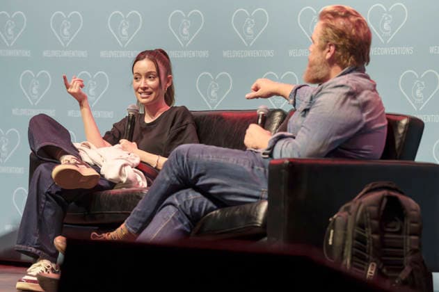 Christian Serratos und Josh McDermitt auf der German Walker Con 2026 in der Turbinenhalle. Oberhausen, 29.08.2026