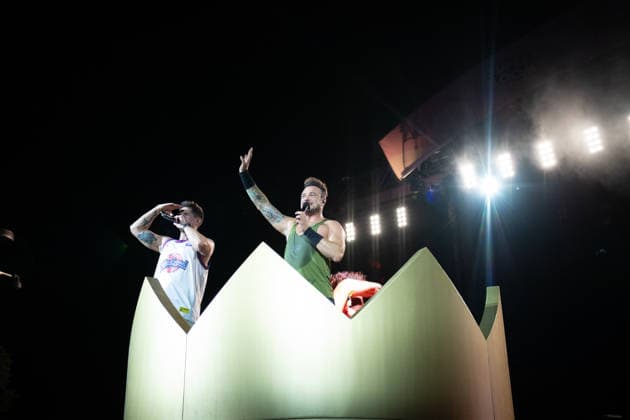Die deutsche Band SDP bei ihrem Auftritt auf dem Superbloom Festival im Olympiapark in München am 29.08.2026. München Olympiapark Bayern Deutschland
