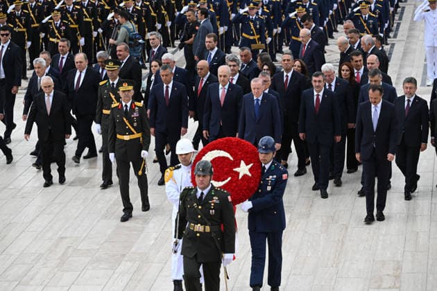 Turkiye marks 104th anniversary of Victory Day ANKARA, TURKIYE - AUGUST 30 : Turkish President Recep Tayyip Erdogan and state officials visit Anitkabir, the mausoleum of Mustafa Kemal Ataturk, the founder of the Republic of Turkiye, on the occasion of the August 30 Victory Day and Turkish Armed Forces Day in Ankara, Turkiye on August 30, 2026. Abdullah Guclu Anadolu Ankara Turkey. Editorial use only. Please get in touch for any other usage.  Copyright: x2026xAnadoluxAbdullahxGuclux