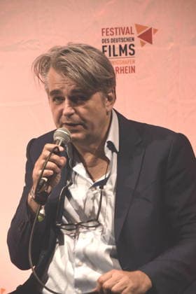 Filmgespraech Film Rückkehr nach Montauk . Ruediger Schsland Gespraechsleiter Ludwigshafen 28.08.2026 am Rheinufer 22.Festival des Deutschen Films 2026 Foto Ludwigshafen