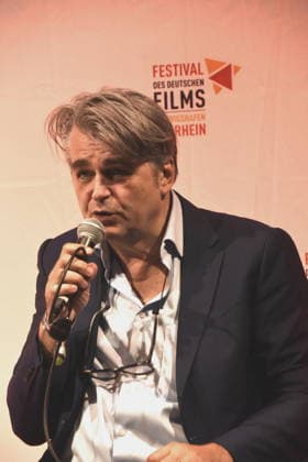 Filmgespraech Film Rückkehr nach Montauk . Ruediger Schsland Gespraechsleiter Ludwigshafen 28.08.2026 am Rheinufer 22.Festival des Deutschen Films 2026 Foto Ludwigshafen