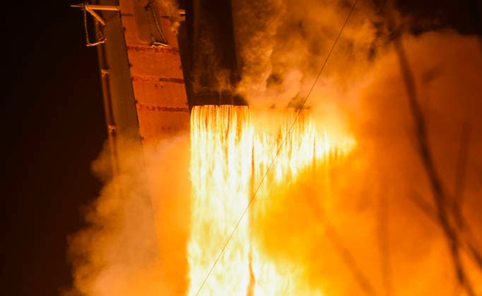 The SpaceX Falcon Heavy rocket launches the Nancy Grace Roman Space Telescope for NASA at 7:26 AM from Launch Complex 39A at the Kennedy Space Center, Florida on Sunday August 30, 2026.  KSP20260830011 JOExMARINO