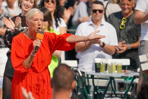 ZDF-Fernsehgarten 2026. Andrea (Kiwi) Kiewel im ZDF Fernsehgarten mit dem Motto Schlagerparty am 30.08.2026 in Mainz. Mainz ZDF Fernsehgarten Rheinland-Pfalz