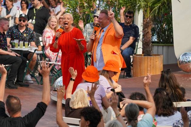 ZDF-Fernsehgarten 2026. Andrea (Kiwi) Kiewel im ZDF Fernsehgarten mit dem Motto Schlagerparty am 30.08.2026 in Mainz. Mainz ZDF Fernsehgarten Rheinland-Pfalz