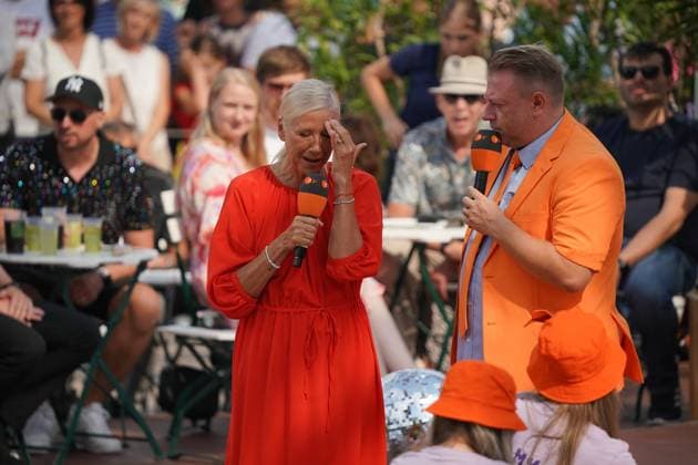 ZDF-Fernsehgarten 2026. Andrea (Kiwi) Kiewel im ZDF Fernsehgarten mit dem Motto Schlagerparty am 30.08.2026 in Mainz. Mainz ZDF Fernsehgarten Rheinland-Pfalz