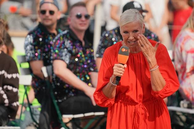 ZDF-Fernsehgarten 2026. Andrea (Kiwi) Kiewel im ZDF Fernsehgarten mit dem Motto Schlagerparty am 30.08.2026 in Mainz. Mainz ZDF Fernsehgarten Rheinland-Pfalz