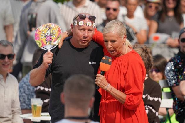 ZDF-Fernsehgarten 2026. Andrea (Kiwi) Kiewel im ZDF Fernsehgarten mit dem Motto Schlagerparty am 30.08.2026 in Mainz. Mainz ZDF Fernsehgarten Rheinland-Pfalz