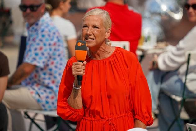 ZDF-Fernsehgarten 2026. Andrea (Kiwi) Kiewel im ZDF Fernsehgarten mit dem Motto Schlagerparty am 30.08.2026 in Mainz. Mainz ZDF Fernsehgarten Rheinland-Pfalz