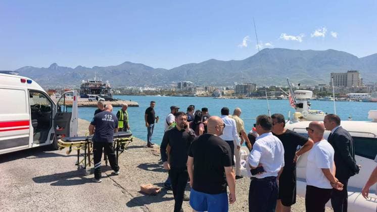 Rescue teams bring survivors to Kyrenia Port following ferry capsize KYRENIA, TRNC - AUGUST 30: (----EDITORIAL USE ONLY - MANDATORY CREDIT - PRIME MINISTER S OFFICE OF THE TRNC HANDOUT - NO MARKETING NO ADVERTISING CAMPAIGNS - DISTRIBUTED AS A SERVICE TO CLIENTS----) ???Injured passengers rescued from a capsized ferry that departed from Kyrenia Port are brought ashore by coast guard and emergency rescue teams in Kyrenia, Turkish Republic of Northern Cyprus (TRNC), on August 30, 2026. A large-scale maritime search and rescue operation was launched immediately after the ferry overturned, with medical personnel on standby at the harbor to provide first aid and transport survivors to local hospitals. Prime Minister s Office of the TRNC An  Copyright: x2026xAnadoluxPrimexMinister sxOfficexofxthexTRNCx