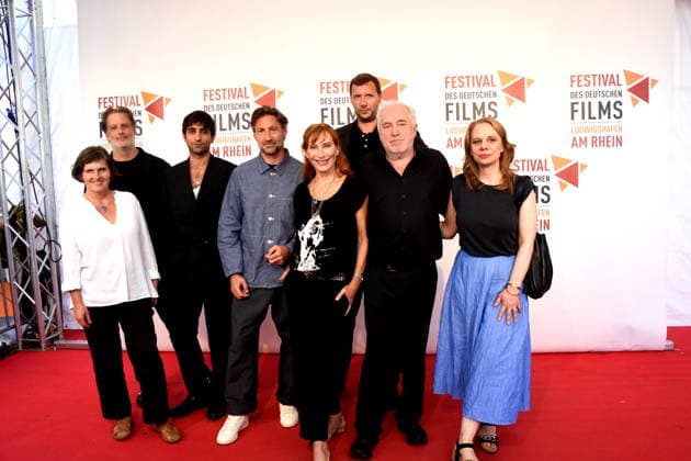 Film DIe Verteidigerin Der Fall Lenzi Daniela Goetz Festivalintendantin Stefan Sporbert Produzent Sergen Meral Schauspieler Benjamin Sadler Schauspieler. Andrea Sawatzki Schauspielerin. Dr. Michael Goetz Festivalintendant Sebastian Marka Regisseur Monika Denisch Redaktion Ludwigshafen 30..08.2026 am Rheinufer 22.Festival des Deutschen Films 2026 Foto Ludwigshafen