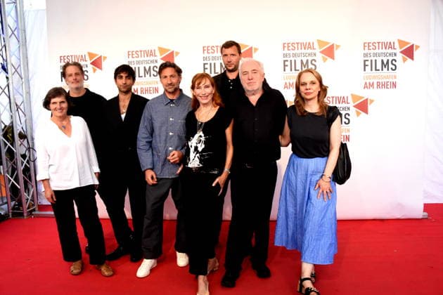 Film DIe Verteidigerin Der Fall Lenzi Daniela Goetz Festivalintendantin Stefan Sporbert Produzent Sergen Meral Schauspieler Benjamin Sadler Schauspieler. Andrea Sawatzki Schauspielerin. Dr. Michael Goetz Festivalintendant Sebastian Marka Regisseur Monika Denisch Redaktion Ludwigshafen 30..08.2026 am Rheinufer 22.Festival des Deutschen Films 2026 Foto Ludwigshafen