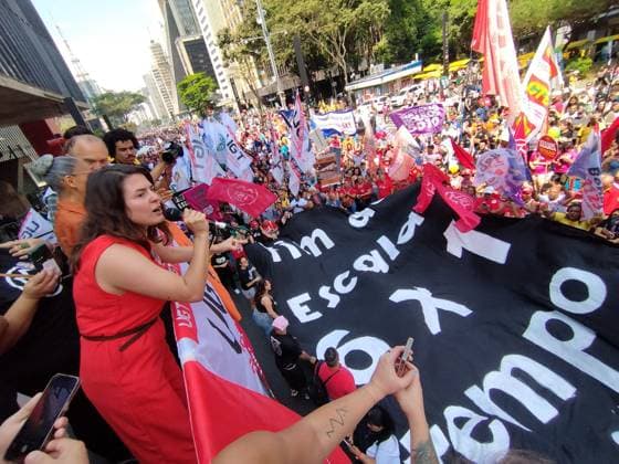 RECORD DATE NOT STATED act in favor of ending the 6x1 work schedule Sao Paulo (SP), 08 30 2026 - Politics Work 6x1 Shift - The VAT movement - Life Beyond Work - is organizing an event in the Senate this week to support the approval of the bill to end the 6x1 shift. Several politicians, including Marina Silva, Nathalia Boulos, Luna Zaratini, Ediane Maria, and councilwoman Amanda Paschoal, participated in the event.(Foto: Leandro Chemalle Thenews2 imago images) act in favor of ending the 6x1 work schedule  Copyright: xLeandroxChemallex