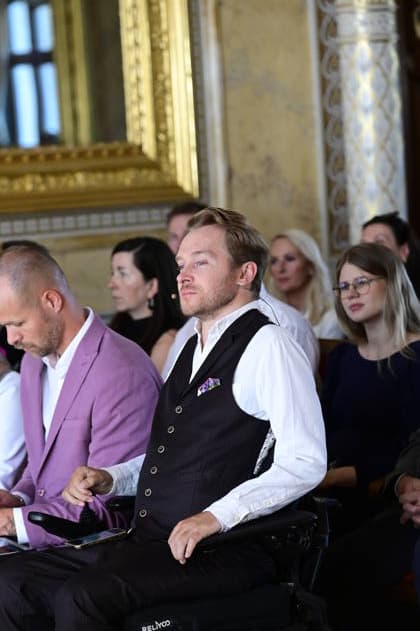 Samuel Koch bei der 27. Verleihung des renommierten Erich-Kästner-Preis an Samuel Koch durch den Presseclub Dresden im Schloss Albrechtsberg. Dresden, 30.08.2026 Copyright: xMatthiasxWehnertx