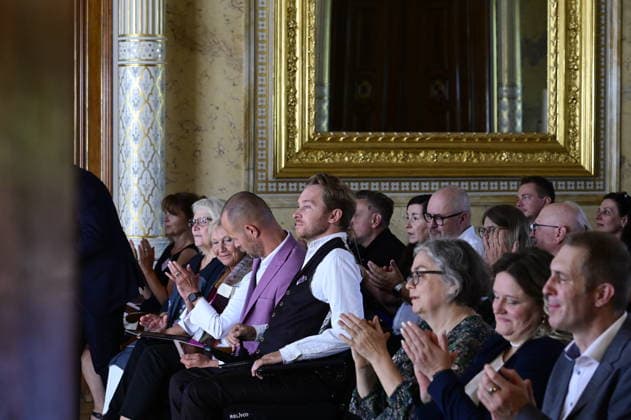 Samuel Koch bei der 27. Verleihung des renommierten Erich-Kästner-Preis an Samuel Koch durch den Presseclub Dresden im Schloss Albrechtsberg. Dresden, 30.08.2026 Copyright: xMatthiasxWehnertx