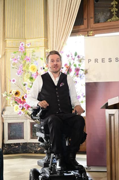 Samuel Koch bei der 27. Verleihung des renommierten Erich-Kästner-Preis an Samuel Koch durch den Presseclub Dresden im Schloss Albrechtsberg. Dresden, 30.08.2026 Copyright: xMatthiasxWehnertx