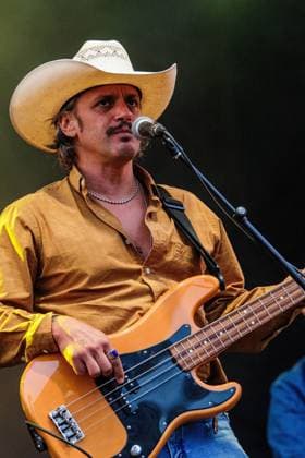 August 29, 2026, Edmonton, Alberta, Canada: Cameron Duddy (bass guitar) of country music group Midland performs at Boots and Hearts West Country Music Festival..American Country Music award winners, Midland perform at the Boots and Hearts West Country Music Festival in Edmonton - 29 Aug., 2026 Edmonton Canada - ZUMAs197 20260829_aaa_s197_620 Copyright: xRonxPalmerx