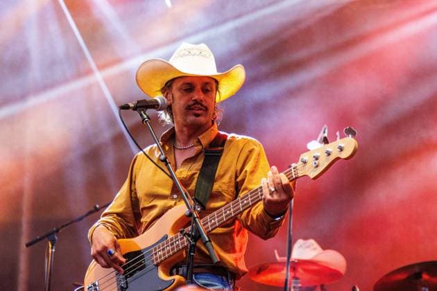August 29, 2026, Edmonton, Alberta, Canada: Cameron Duddy (bass guitar) of country music group Midland performs at Boots and Hearts West Country Music Festival..American Country Music award winners, Midland perform at the Boots and Hearts West Country Music Festival in Edmonton - 29 Aug., 2026 Edmonton Canada - ZUMAs197 20260829_aaa_s197_626 Copyright: xRonxPalmerx