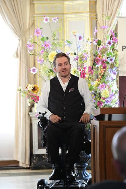 Samuel Koch bei der 27. Verleihung des renommierten Erich-Kästner-Preis an Samuel Koch durch den Presseclub Dresden im Schloss Albrechtsberg. Dresden, 30.08.2026 Copyright: xMatthiasxWehnertx
