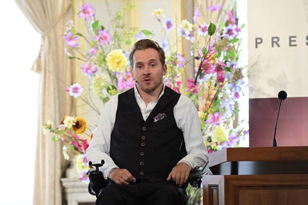 Samuel Koch bei der 27. Verleihung des renommierten Erich-Kästner-Preis an Samuel Koch durch den Presseclub Dresden im Schloss Albrechtsberg. Dresden, 30.08.2026 Copyright: xMatthiasxWehnertx