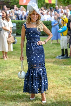 31.08.2026, Baden-Baden, Das Niederländische Model Sylvie Francoise Meis zu Besuch auf der Galopprennbahn in Iffezheim beim Pferderennen anlässlich des 156. Preis um die Casino Baden-Baden Goldene Peitsche. Baden-Baden Deutschland