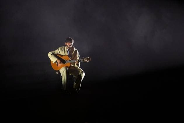 Arts, Musik, Yerai Cortes Auftritt in Pamplona Yerai CortÃ s performs at Flamenco On Fire festival in Pamplona PAMPLONA, NAVARRA, SPAIN, AUGUST 29, 2026: Spanish flamenco guitarist Yerai CortÃ s performs his show Solo? during the Flamenco On Fire festival at the Baluarte Auditorium in Pamplona, Navarra. CortÃ s performed alone with his guitar in a minimalist stage production. Pamplona Spain Copyright: x xUnaixBeroizx xJNAxPressx