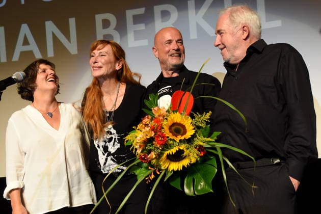 Daniela Goetz Festivalintendantin Andrea Sawatzki Schauspielerin Christian Berkel Schauspieler Festivalpreistraeger fuer Schauspielkunst 2026 Dr.Michael Goetz Laudator Festivalintendant Ludwigshafen 30..08.2026 am Rheinufer 22.Festival des Deutschen Films 2026 Foto Ludwigshafen