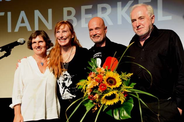 Daniela Goetz Festivalintendantin Andrea Sawatzki Schauspielerin Christian Berkel Schauspieler Festivalpreistraeger fuer Schauspielkunst 2026 Dr.Michael Goetz Laudator Festivalintendant Ludwigshafen 30..08.2026 am Rheinufer 22.Festival des Deutschen Films 2026 Foto Ludwigshafen