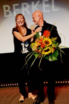 Andrea Sawatzki Schauspielerin Christian Berkel Schauspieler Festivalpreistraeger fuer Schauspielkunst 2026 Ludwigshafen 30..08.2026 am Rheinufer 22.Festival des Deutschen Films 2026 Foto Ludwigshafen