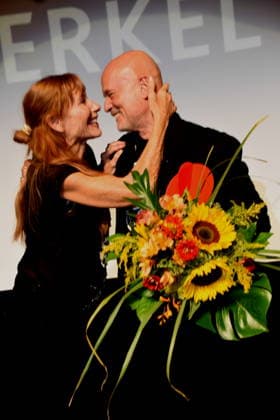 Andrea Sawatzki Schauspielerin Christian Berkel Schauspieler Festivalpreistraeger fuer Schauspielkunst 2026 Ludwigshafen 30..08.2026 am Rheinufer 22.Festival des Deutschen Films 2026 Foto Ludwigshafen