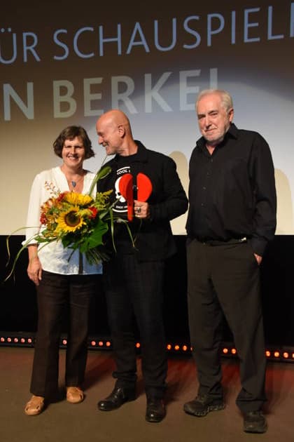Daniela Goetz Festivalintendantin Christian Berkel Schauspieler Festivalpreistraeger fuer Schauspielkunst 2026 Dr. Michael Goetz Laudator Festivalintendan Ludwigshafen 30..08.2026 am Rheinufer 22.Festival des Deutschen Films 2026 Foto Ludwigshafen