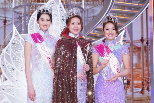HONG KONG, CHINA - AUGUST 30: First runner-up Ada Tang, Miss Hong Kong 2026 Bernice Yuen, second runner-up Scarlett Li pose at the Miss Hong Kong 2026 pageant on August 30, 2026 in Hong Kong, China.  Copyright: xVCGx 111663131003