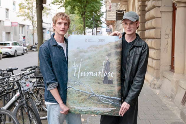 Paul Boche und Philip Froissant beim Screening des Kinofilms Der Heimatlose in der Filmpalette. Köln, 30.08.2026