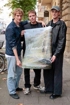 Paul Boche, Kai Stänicke und Philip Froissant beim Screening des Kinofilms Der Heimatlose in der Filmpalette. Köln, 30.08.2026