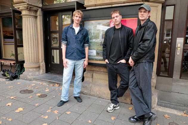 Paul Boche, Kai Stänicke und Philip Froissant beim Screening des Kinofilms Der Heimatlose in der Filmpalette. Köln, 30.08.2026