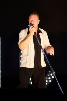 Dick Brave live bei einem Konzert auf dem Waltroper Parkfest 2026 im Stadtpark. Waltrop, 30.08.2026