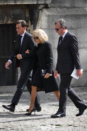 Mathilde Favier Funeral - Paris Brigitte Macron during the funeral of Mathilde Favier, director of public relations for Christian Dior Couture, at the Saint-Sulpice church in Paris, France, on August 31, 2026. She died in a car accident with her partner, French producer Nicolas Altmayer, on August 17, aged 57 and 61, respectively. Photo by Eliot Blondet ABACAPRESS.COM Paris France  Copyright: xBlondetxEliot ABACAx
